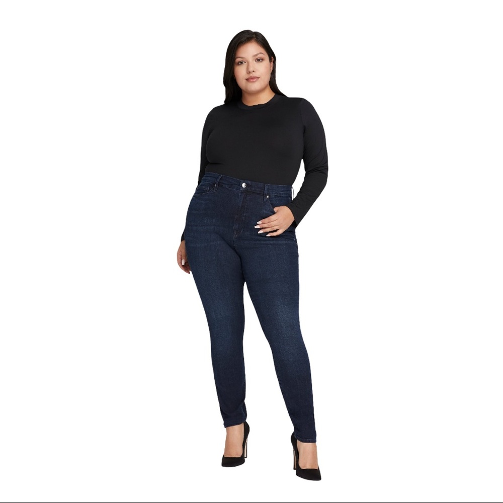 GOOD AMERICAN GOOD LEGS HIGH RISE SKINNY JEANS